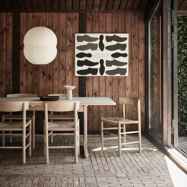 J39 stol, Sortlakeret eg-flettet sort Fredericia Furniture