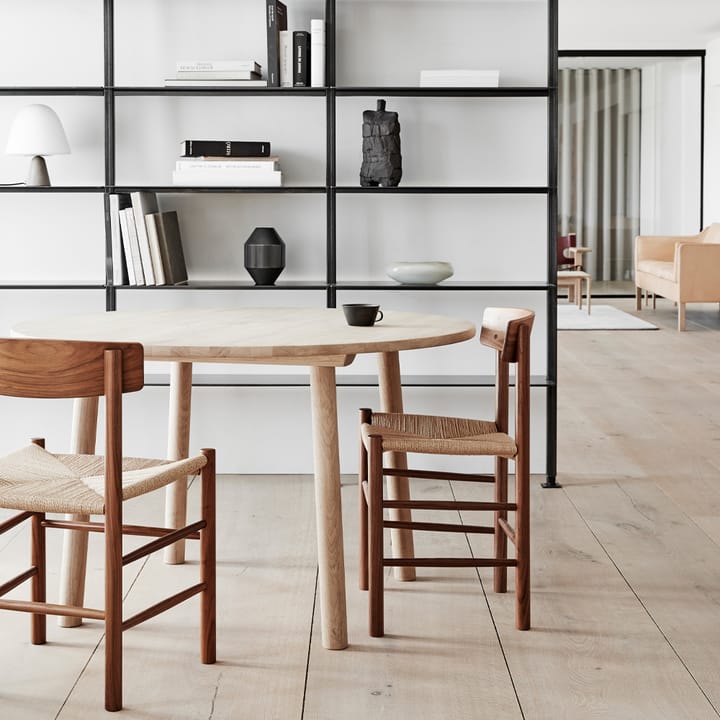 J39 stol, Sortlakeret eg-flettet sort Fredericia Furniture