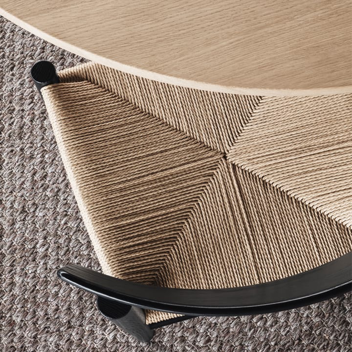 J39 stol, Sortlakeret eg-flettet sort Fredericia Furniture