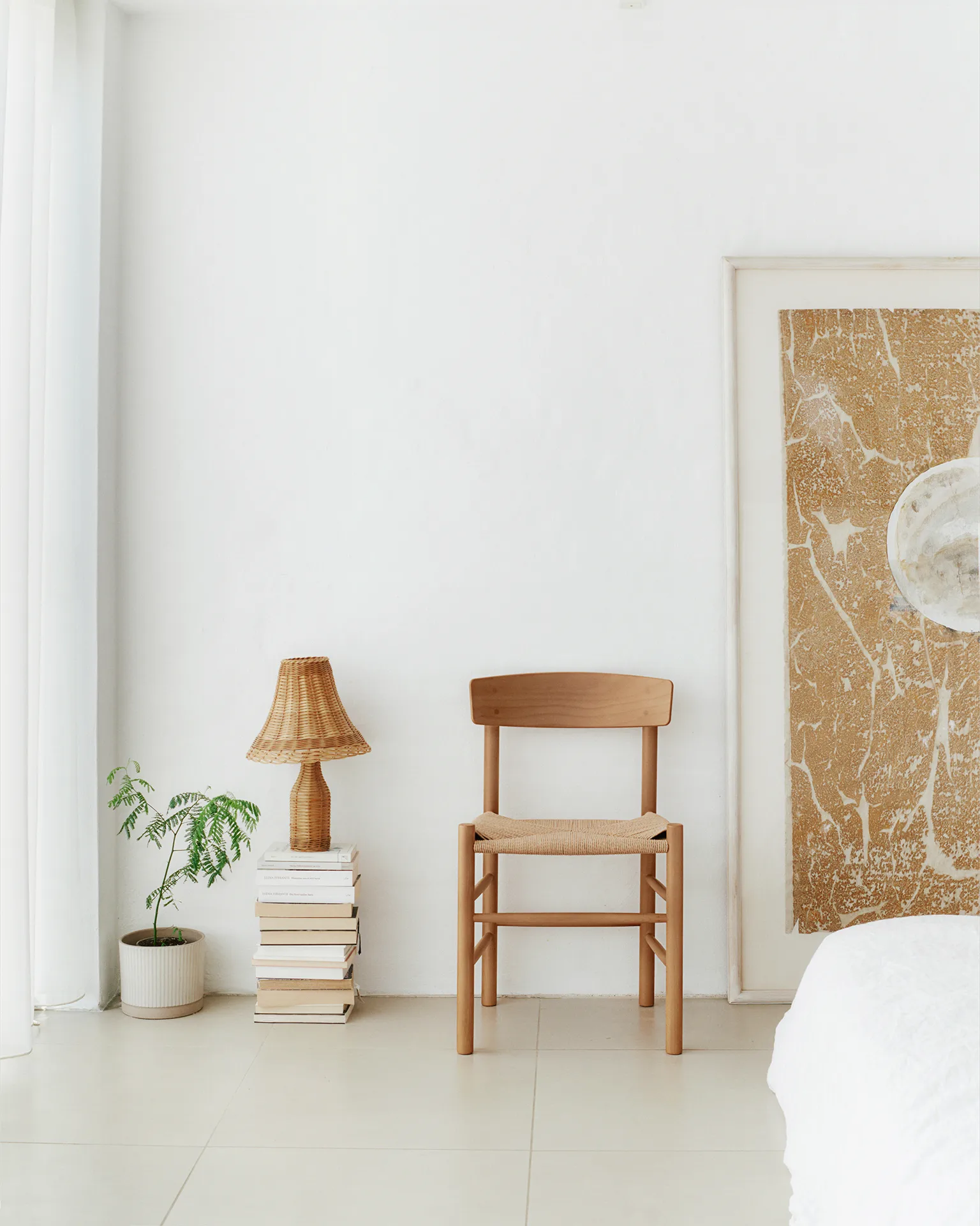 J39 stol, Vintage lakeret-flettet natur Fredericia Furniture