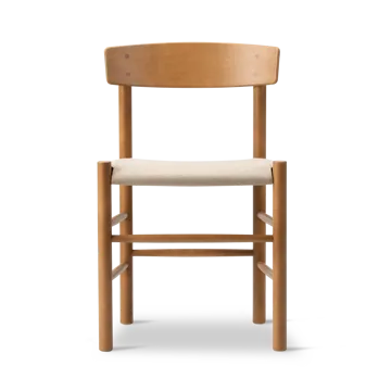 J39 stol - Vintagelakeret bøgetræ-canvas natur - Fredericia Furniture