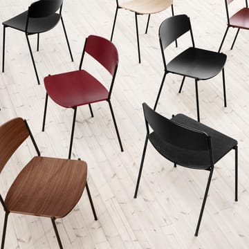 Lynderup 3080 stol - Rød ask-sort stålstel - Fredericia Furniture