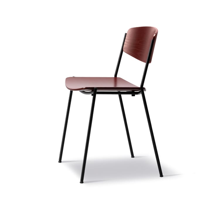 Lynderup 3080 stol, Rød ask-sort stålstel Fredericia Furniture
