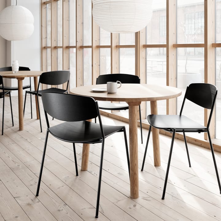 Lynderup 3080 stol, Sort ask-sort stålstel Fredericia Furniture