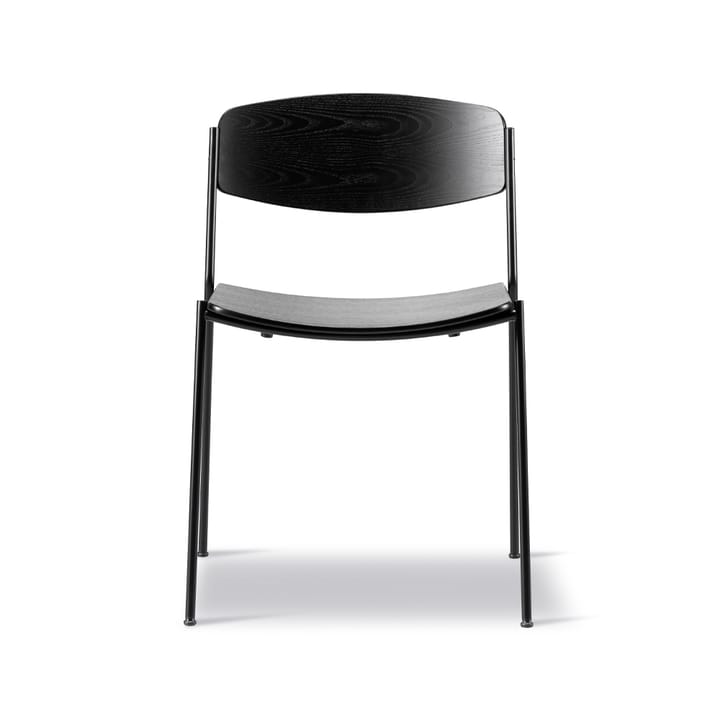 Lynderup 3080 stol - Sort ask-sort stålstel - Fredericia Furniture