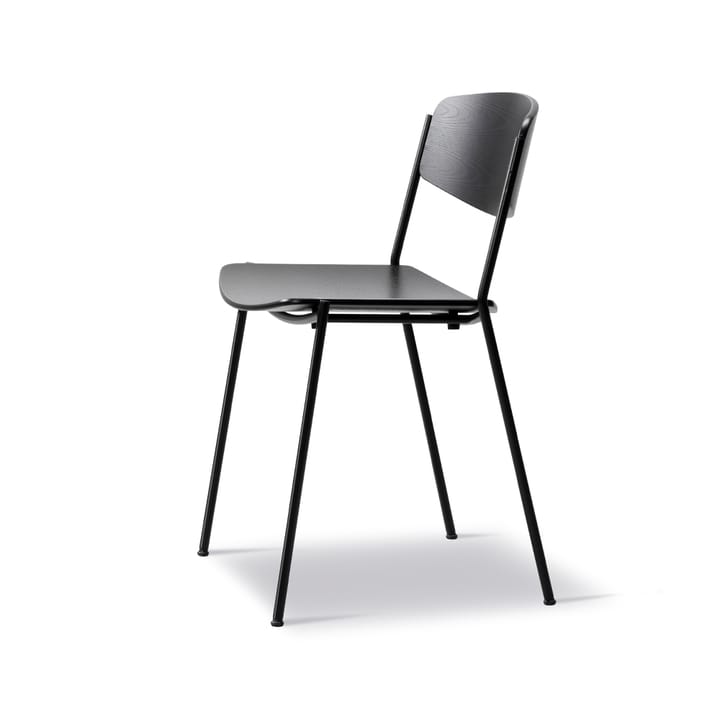 Lynderup 3080 stol, Sort ask-sort stålstel Fredericia Furniture