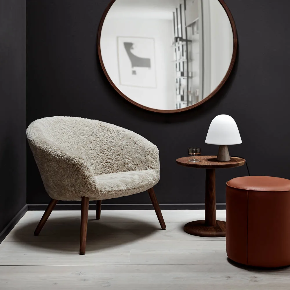 Meadow bordlampe, Opal - dark atlantico limestone Fredericia Furniture