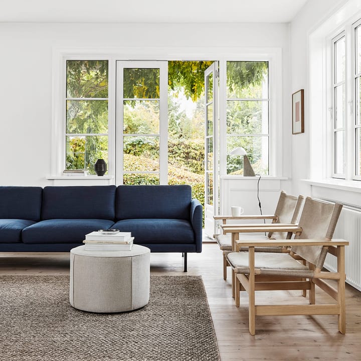 Mono siddepuff, Læder omni 307 cognac-Ø39 cm Fredericia Furniture