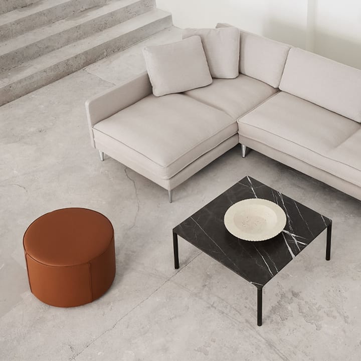 Mono siddepuff, Læder omni 307 cognac-Ø39 cm Fredericia Furniture