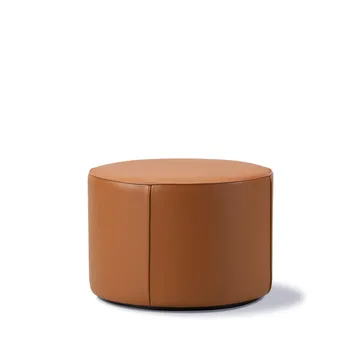 Mono siddepuff - Læder omni 307 cognac-Ø55 cm - Fredericia Furniture
