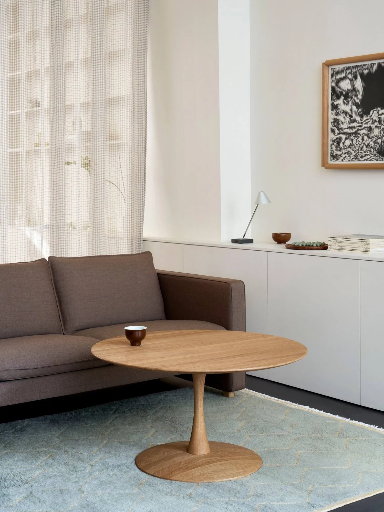 ND112 Trisse sofabord, Olieret eg, Ø75x48 cm Fredericia Furniture