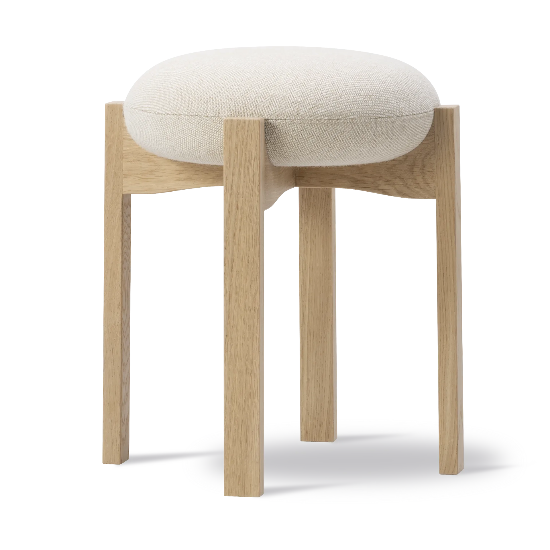 Pioneer rund skammel lav, Hallingdal 200-lakeret eg Fredericia Furniture