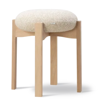 Pioneer rund skammel lav - Zero 0001-lakeret eg - Fredericia Furniture