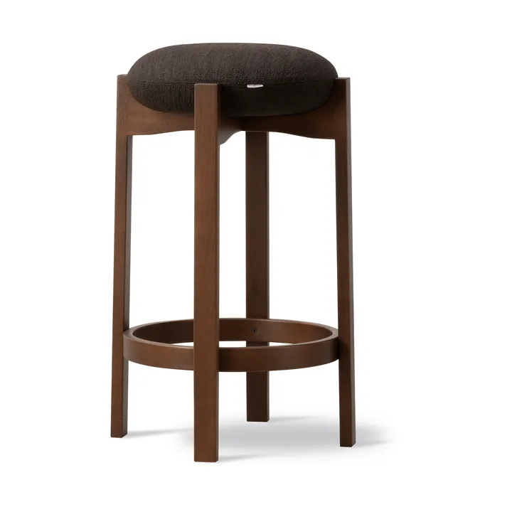 Pioneer skammel høj - Odino RC41 dark brown-mørklakeret bøg - Fredericia Furniture