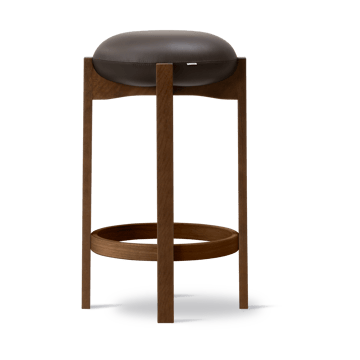 Pioneer skammel høj - Primo 86-1-røgetbejdset lakeret eg - Fredericia Furniture