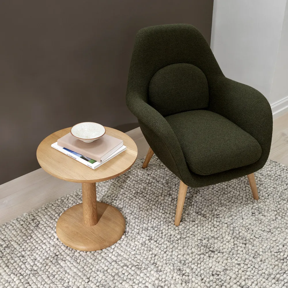 Pon sidebord, Røget eg olie, Ø35 cm Fredericia Furniture