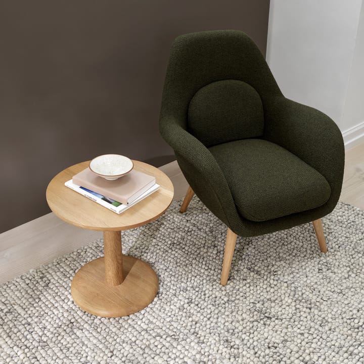 Pon sidebord, Sortlakeret eg, Ø40 cm Fredericia Furniture