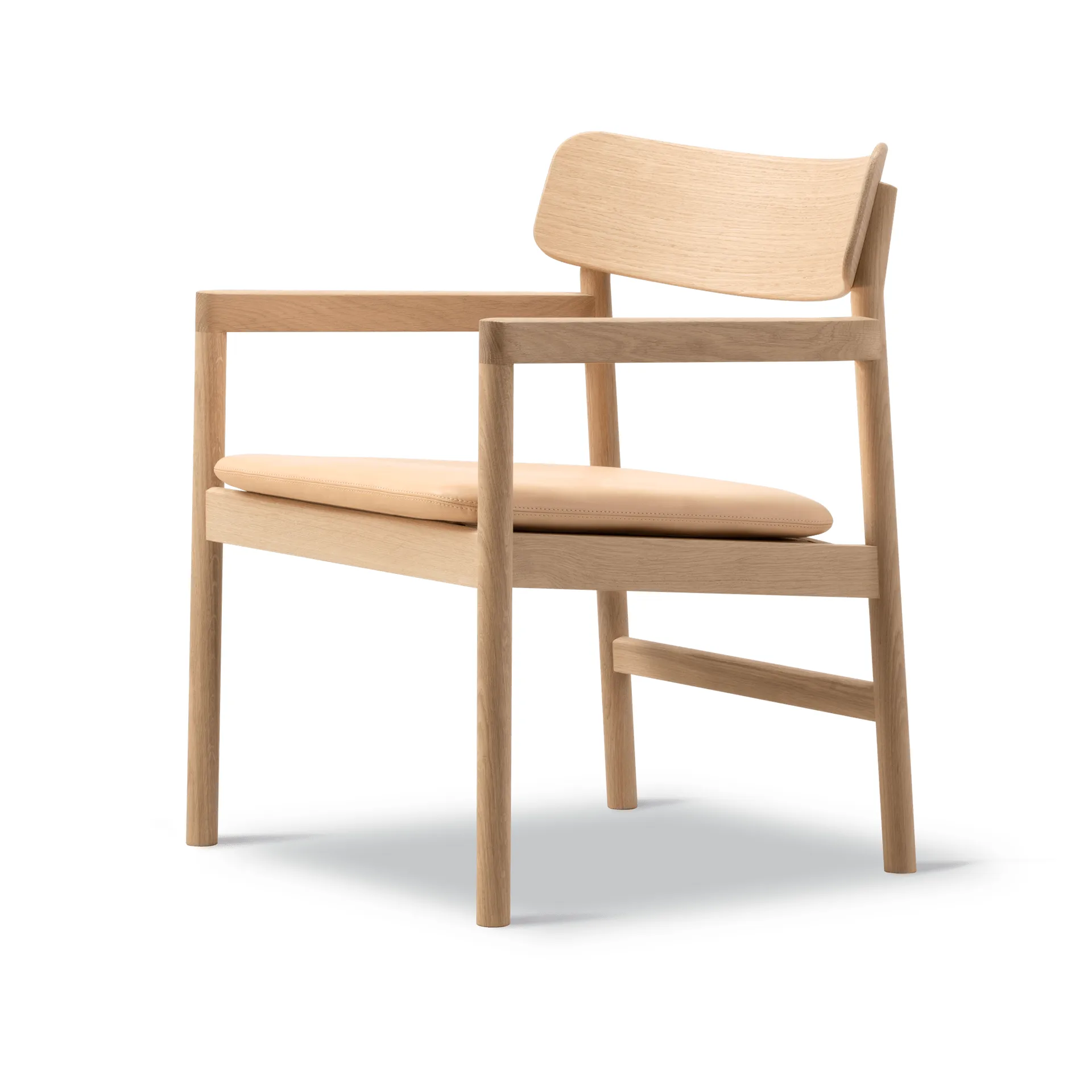 Post loungestol, Vegeta læder-lysolieret eg Fredericia Furniture
