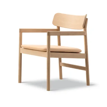 Post loungestol - Vegeta læder-lysolieret eg - Fredericia Furniture