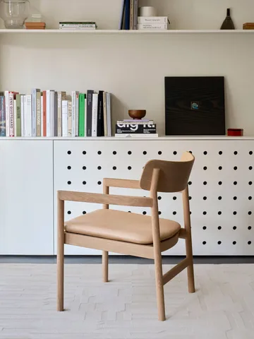 Post loungestol - Vegeta læder-lysolieret eg - Fredericia Furniture