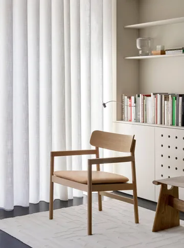 Post loungestol - Vegeta læder-lysolieret eg - Fredericia Furniture