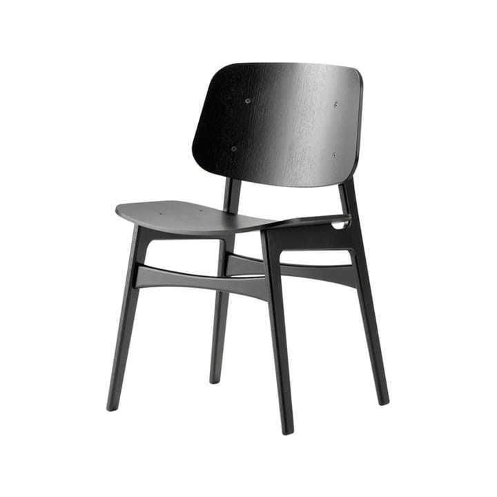 Søborg wood stol - Sortlakeret eg -sortlakeret egetræstativ - Fredericia Furniture