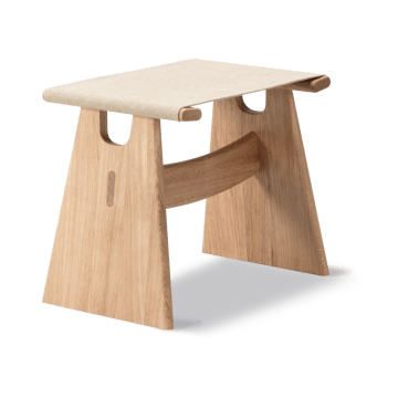 Seto skammel - Naturel canvas-olieret eg - Fredericia Furniture