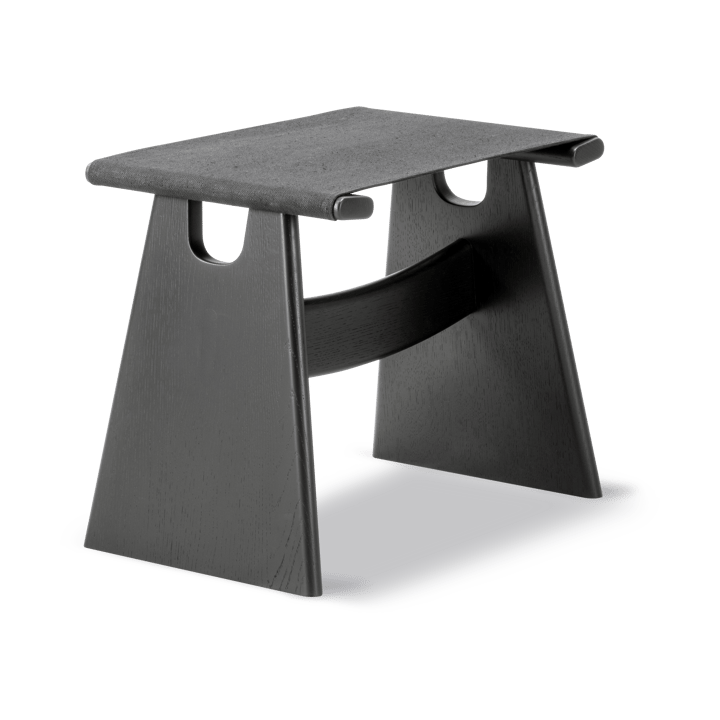 Seto skammel - Sort canvas-sortlakeret eg - Fredericia Furniture