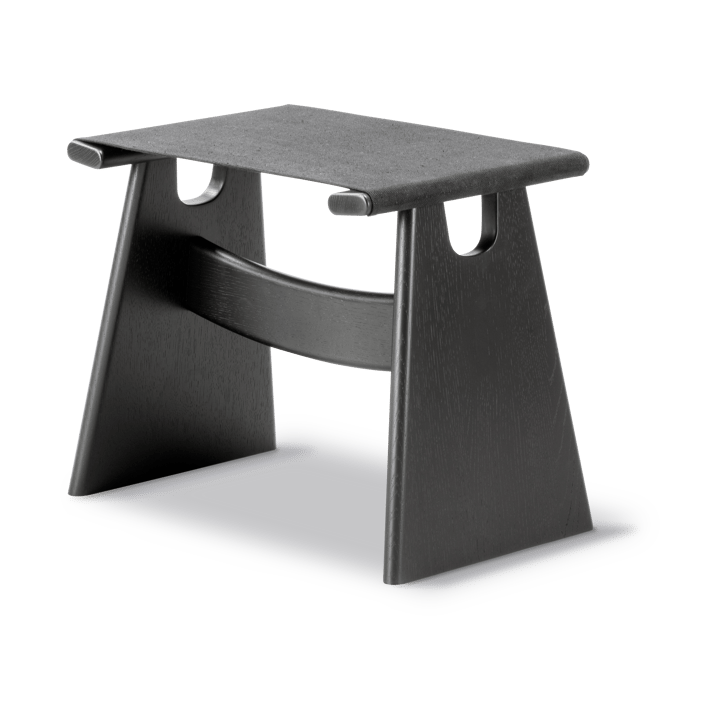 Seto skammel, Sort canvas-sortlakeret eg Fredericia Furniture