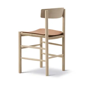 Siddyne i læder til J39 stol - Læder Cera 905 Russet Brown - Fredericia Furniture