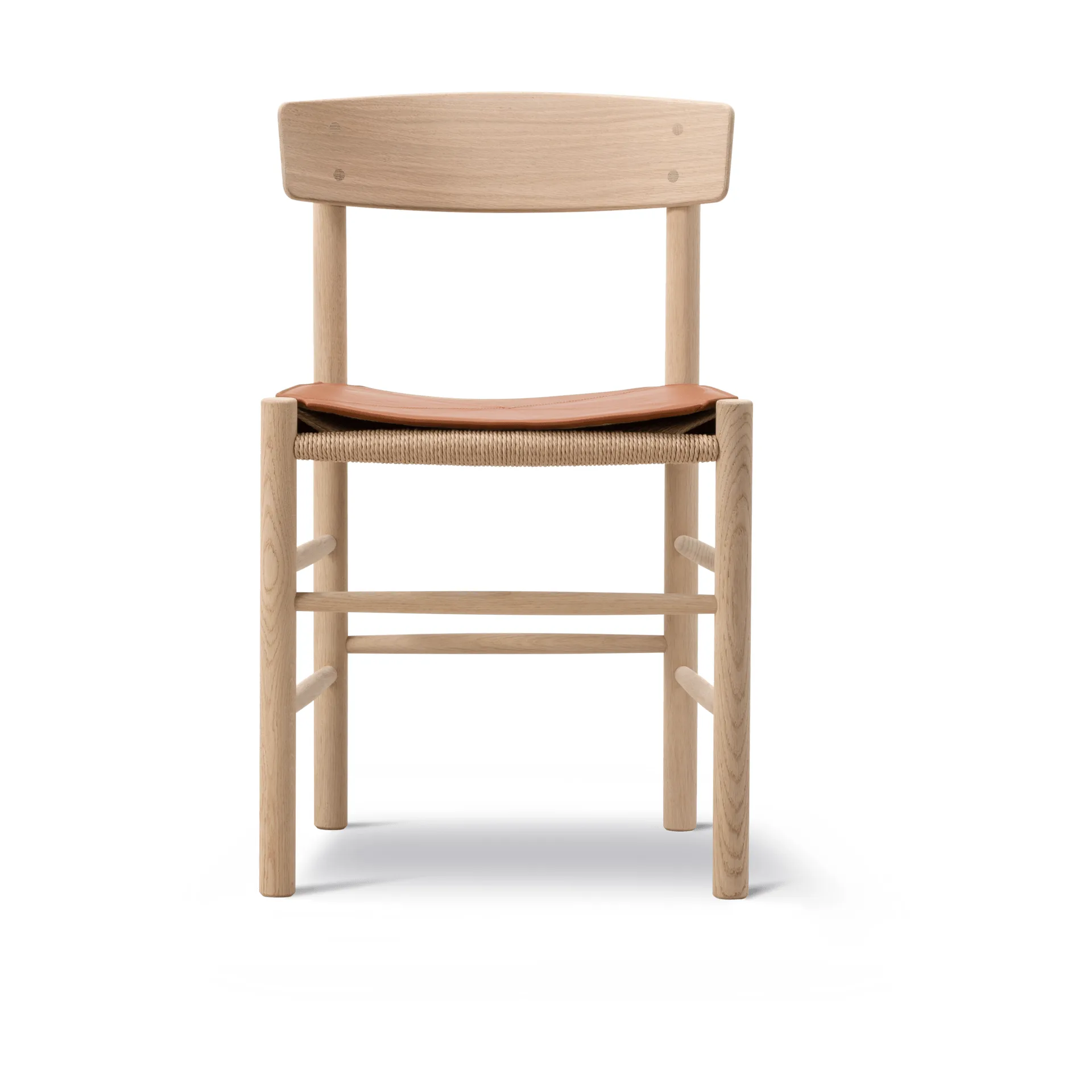 Siddyne i læder til J39 stol, Læder Cera 905 Russet Brown Fredericia Furniture