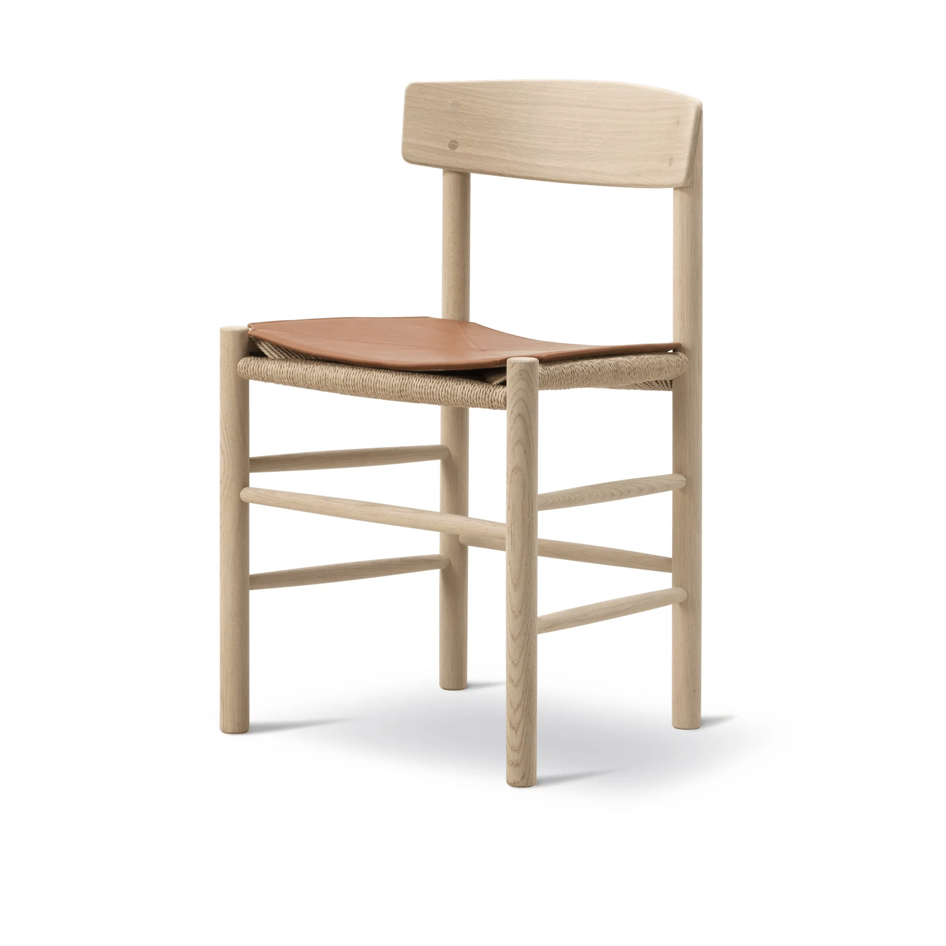 Siddyne i læder til J39 stol, Læder Cera 905 Russet Brown Fredericia Furniture