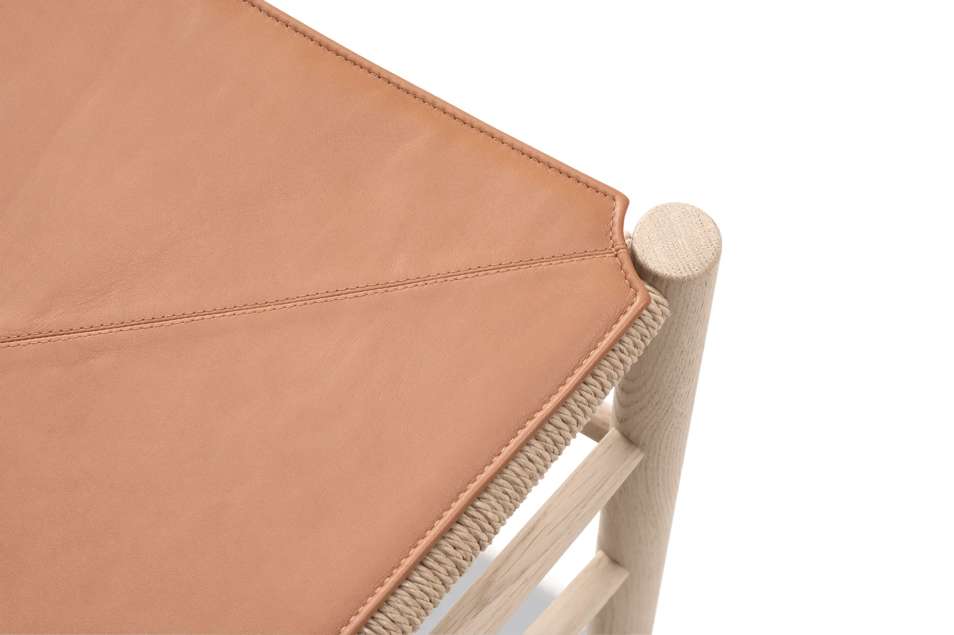 Siddyne i læder til J39 stol, Læder Cera 905 Russet Brown Fredericia Furniture