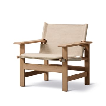 The Canvas Chair lænestol - Canvas natur-lysolieret egstativ, inkl. canvas-hynde - Fredericia Furniture