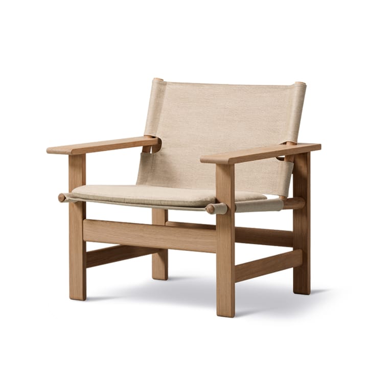 The Canvas Chair lænestol, Canvas natur-lysolieret egstativ, inkl. canvas-hynde Fredericia Furniture