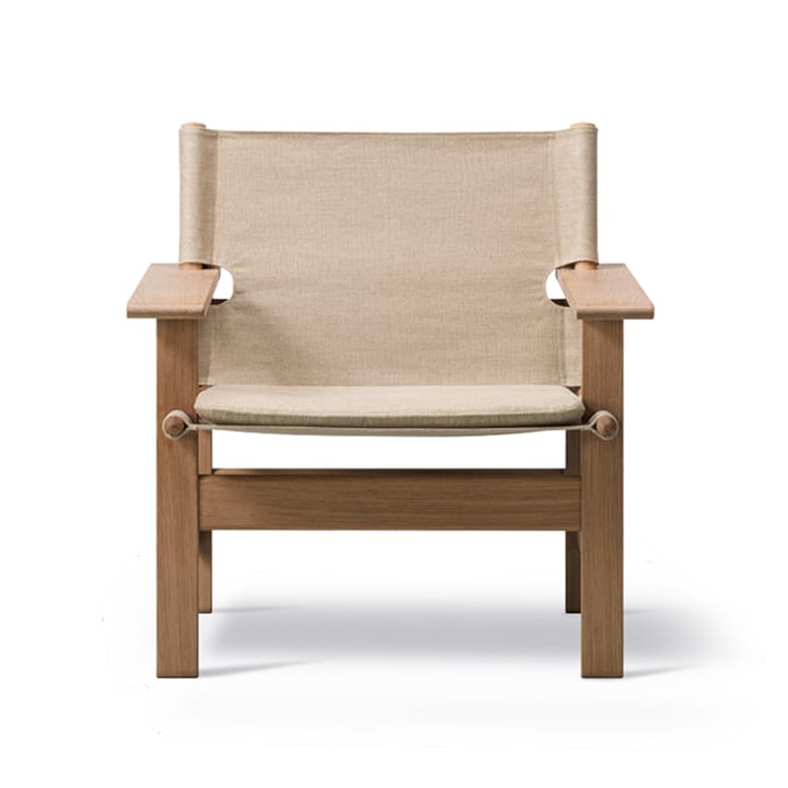 The Canvas Chair lænestol - Canvas natur-lysolieret egstativ, inkl. canvas-hynde - Fredericia Furniture