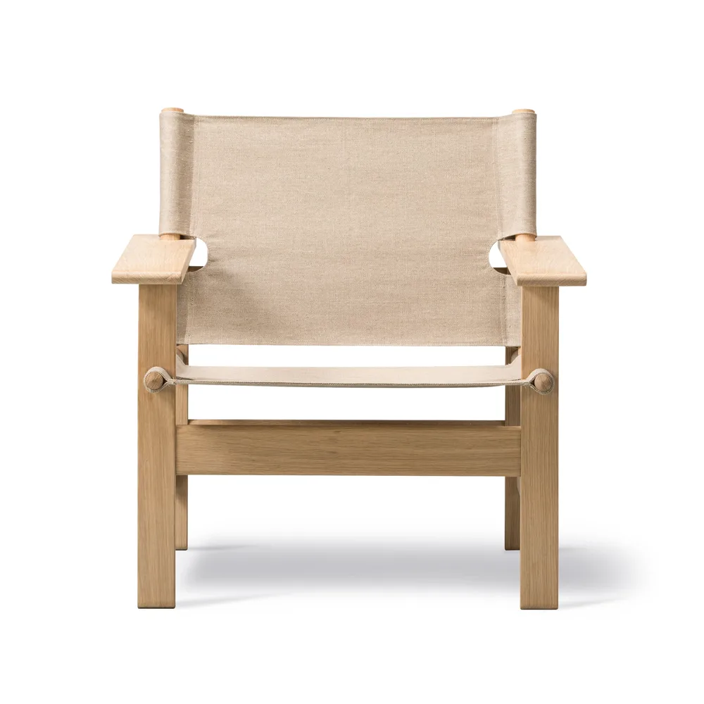 The Canvas Chair lænestol, Canvas natur-lysolieret egstativ Fredericia Furniture