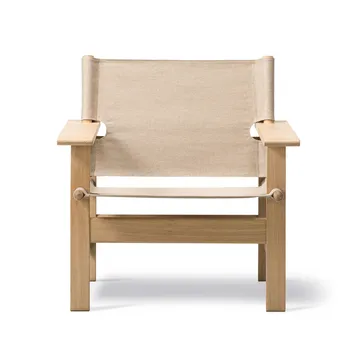 The Canvas Chair lænestol - Canvas natur-lysolieret egstativ - Fredericia Furniture