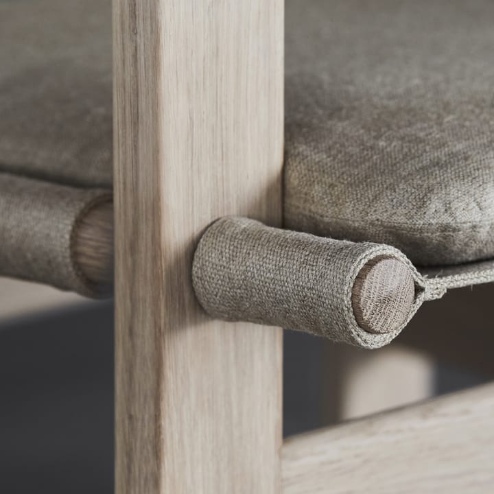 The Canvas Chair lænestol, Canvas sort-sortlakeret eg, inkl. sort læderpude Fredericia Furniture