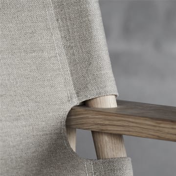 The Canvas Chair lænestol - Canvas sort-sortlakeret eg, inkl. sort læderpude - Fredericia Furniture