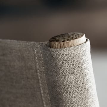 The Canvas Chair lænestol - Canvas sort-sortlakeret eg, inkl. sort læderpude - Fredericia Furniture