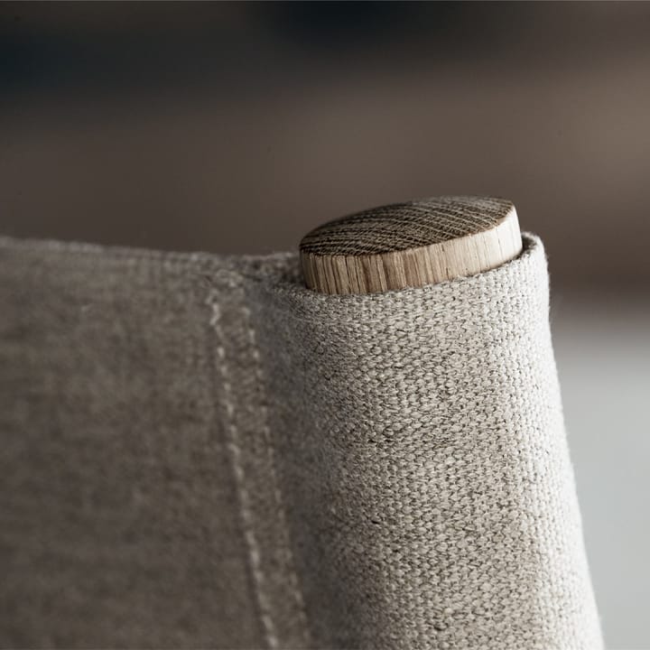 The Canvas Chair lænestol, Canvas sort-sortlakeret eg, inkl. sort læderpude Fredericia Furniture