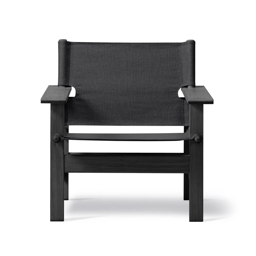 The Canvas Chair lænestol, Canvas sort-sortlakeret eg Fredericia Furniture