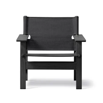 The Canvas Chair lænestol - Canvas sort-sortlakeret eg - Fredericia Furniture