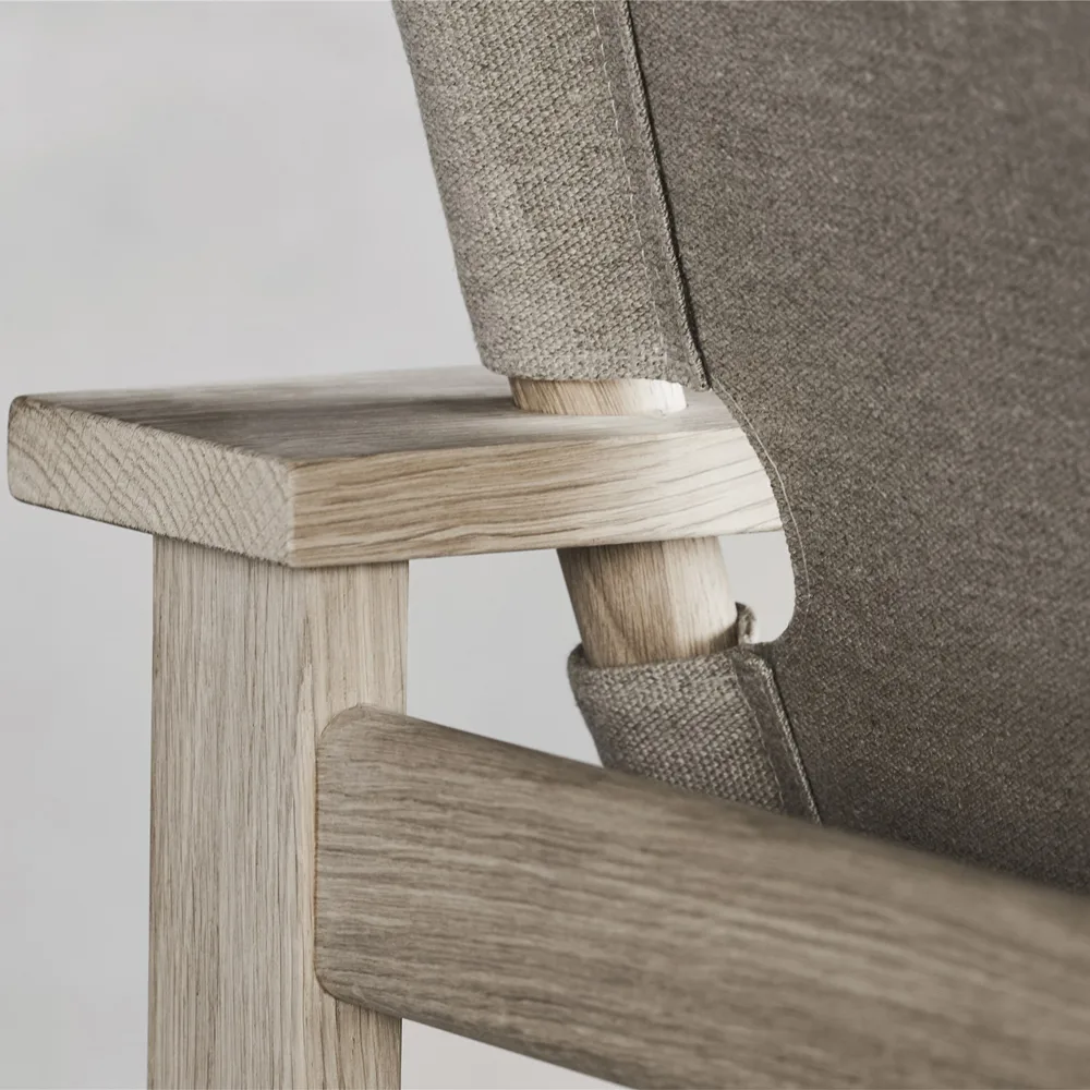The Canvas Chair lænestol, Canvas sort-sortlakeret eg Fredericia Furniture