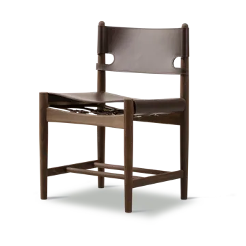The Spanish Dining Chair - Læder mørkebrun-røget eg - Fredericia Furniture