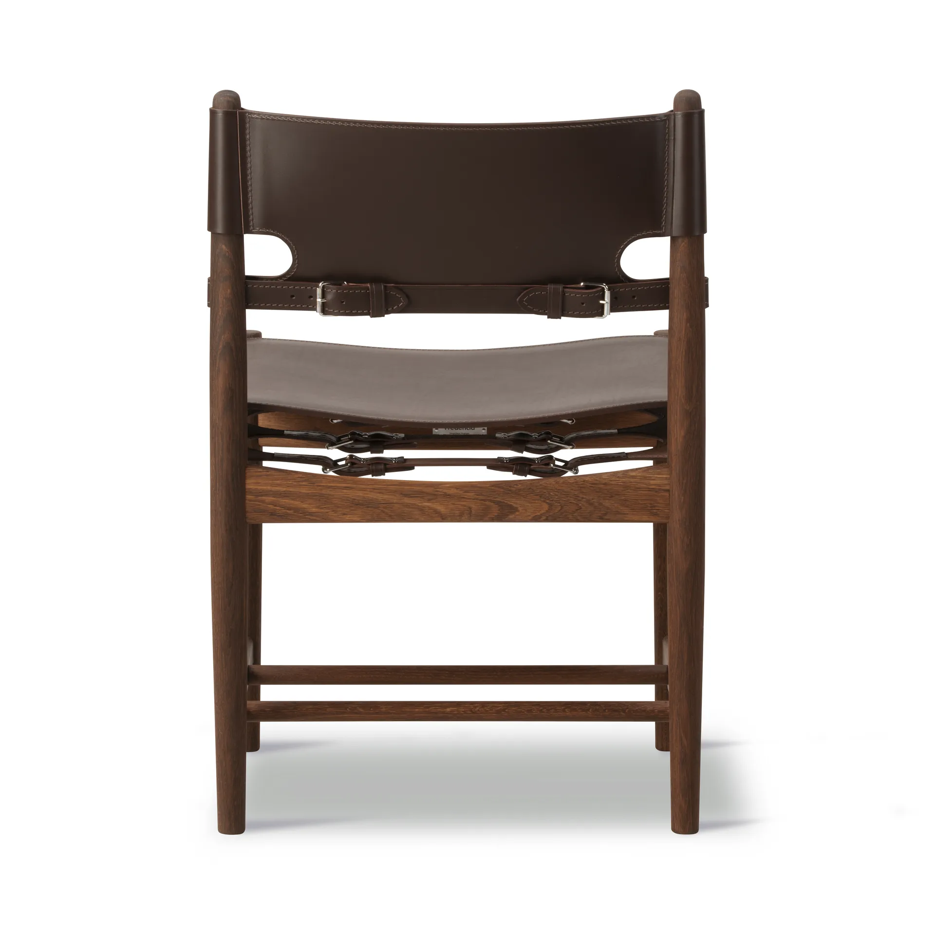 The Spanish Dining Chair, Læder mørkebrun-røget eg Fredericia Furniture