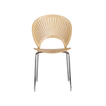 Trinidad 3398 stol - Klarlakeret bøg-ben krom - Fredericia Furniture