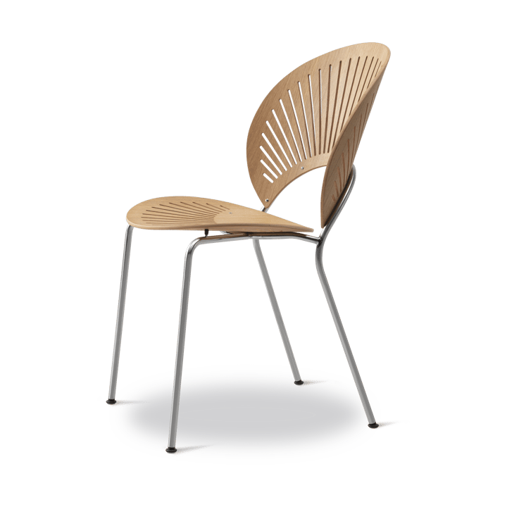 Trinidad 3398 stol, Oljedejet egetræ-rustfrit børstet stål Fredericia Furniture