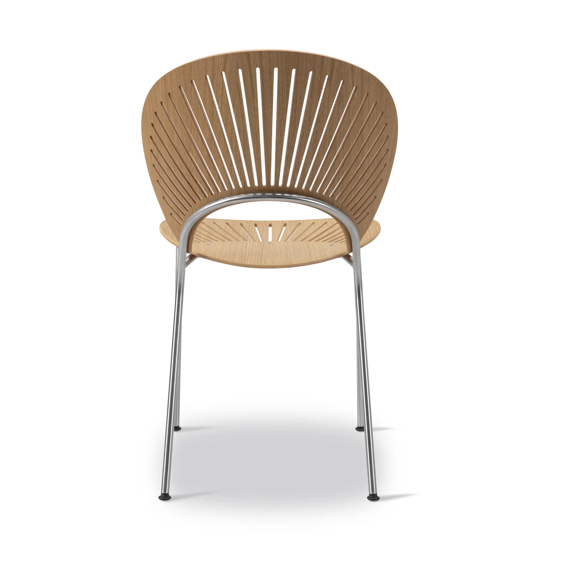 Trinidad 3398 stol, Oljedejet egetræ-rustfrit børstet stål Fredericia Furniture